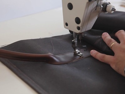 Making a Waxed Canvas and Leather Duffle Bag Timelapse