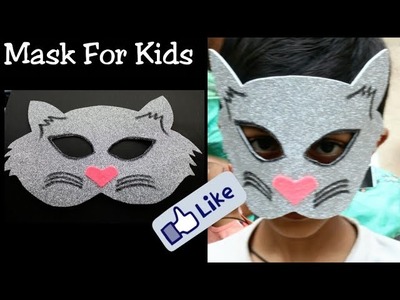 Mask For Kids| How to make Cat mask for kids| Animal Mask for kids| Kids Crafts