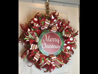 Merry Christmas Wreath Kit Pouf and Ruffles