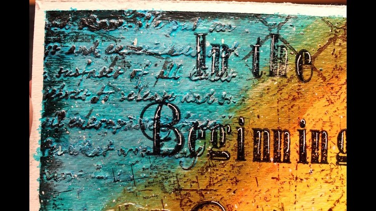 Mixed Media Altered Canvas - In The Beginning