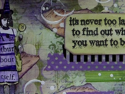 Mixed Media Art Postcard - It's Never Too Late