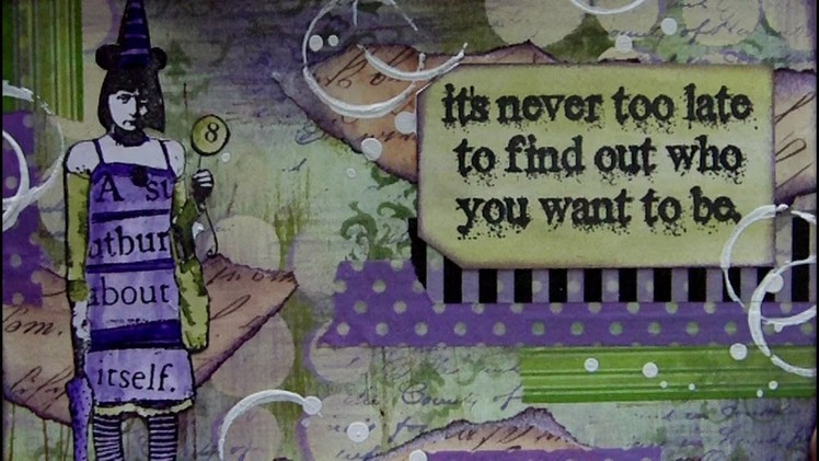 Mixed Media Art Postcard - It's Never Too Late