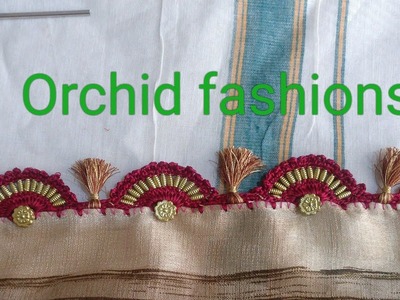 New design in Arch with beads and picots (kannada version)