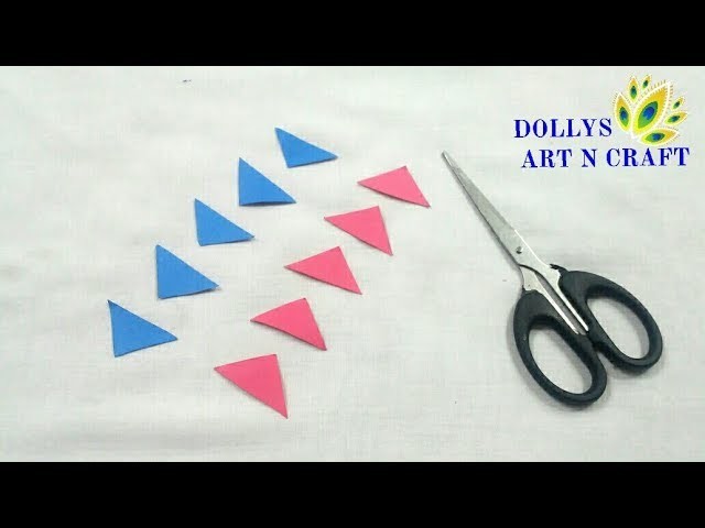 Paper Craft | Easy Paper Flower - DIY | Wall Decor Idea | How to make Flower with Coloured Paper