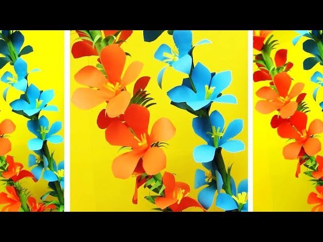 Paper Flower Stick  - DIY - Paper Craft - Handcraft. JULIA`s EASY flowers у34