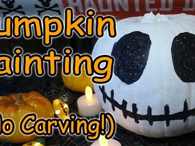 ???? Pumpkin Painting.Decorating  |  No Carving! ????