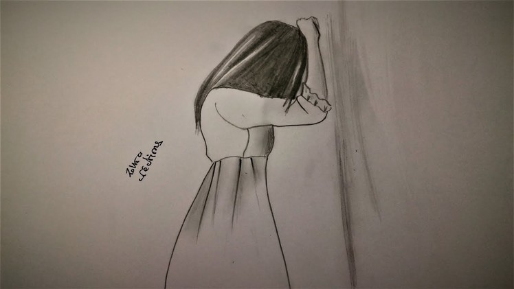 Sad Girl Drawing