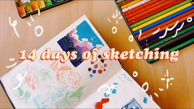 Sketchbook 4: 14 Day Sketchbook Challenge - 10 SPEEDPAINTS  -