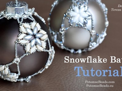 Snowflake Ornament Cover - Beadweaving Tutorial