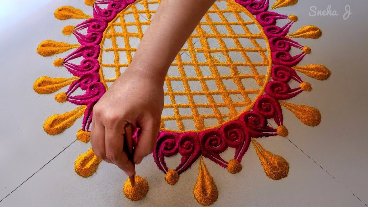 Easy Simple Border Rangoli Designs For Diwali