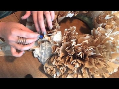 The Crafting Coach: make a fall wreath out of coffee filters