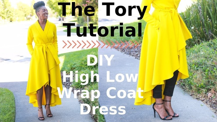 The Tory Tutorial | DIY High Low Wrap Coat Dress
