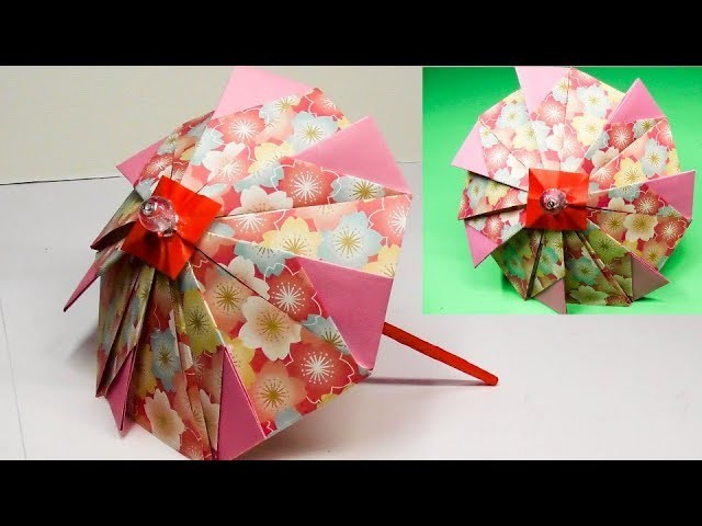 日本の美しき伝統文化 和傘を折り紙で作る 音声で解説 Japanese Umbrellas