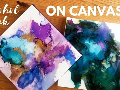 Tutorial : Alcohol Ink Painting on Canvas