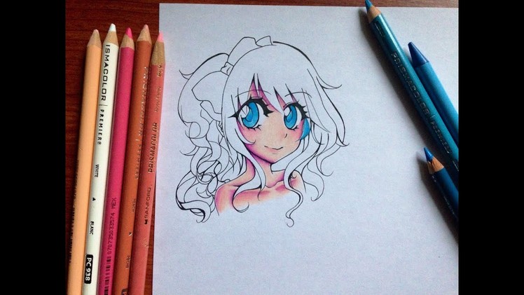 Tutorial: How to color Manga Skin and Eyes with Colored Pencils