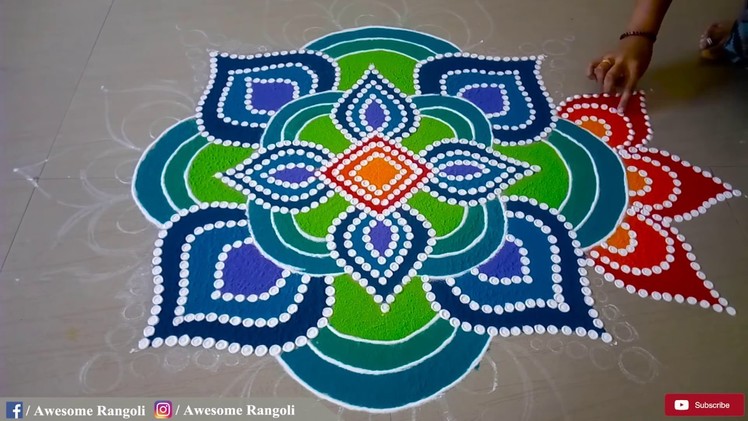 Unique and Awesome Rangoli Design for Diwali