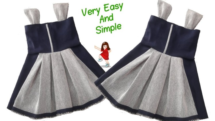 Very Easy and Simple new design Baby frock cutting and stitching. by simple cutting