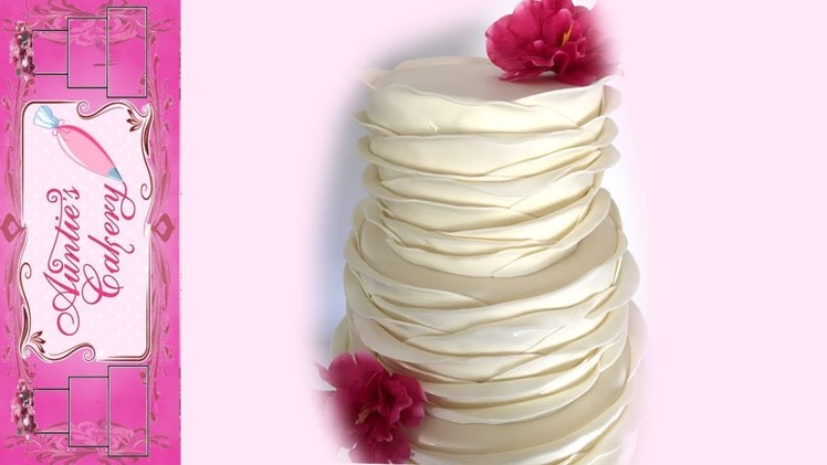 Wave Ruffle Wedding Cake Tutorial