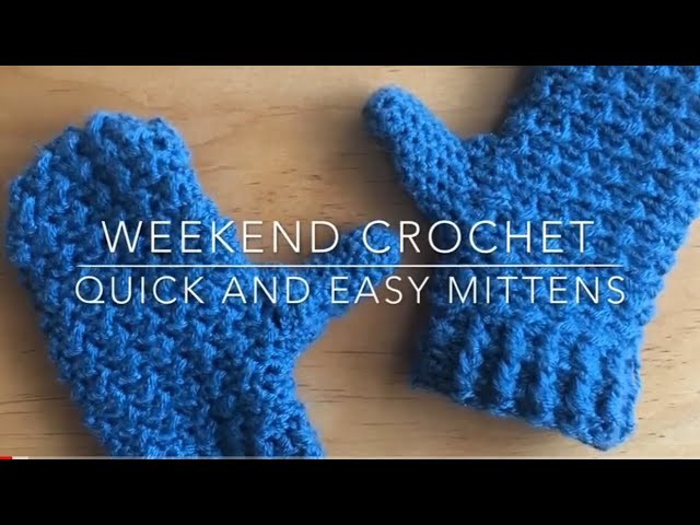 Weekend Crochet: Beginner Mittens, Moss Stitch Variation