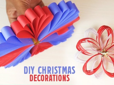 3 easy paper christmas decoration IDEAS | DIY paper crafts | craftsbox