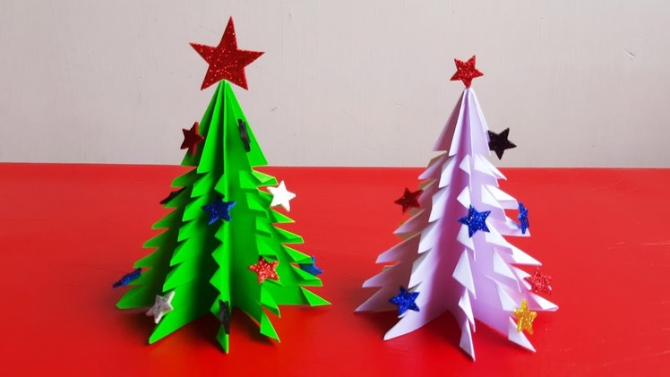 3D Paper Christmas Tree | Christmas Crafts | Christmas Decoration Ideas | How to make Christmas Tree