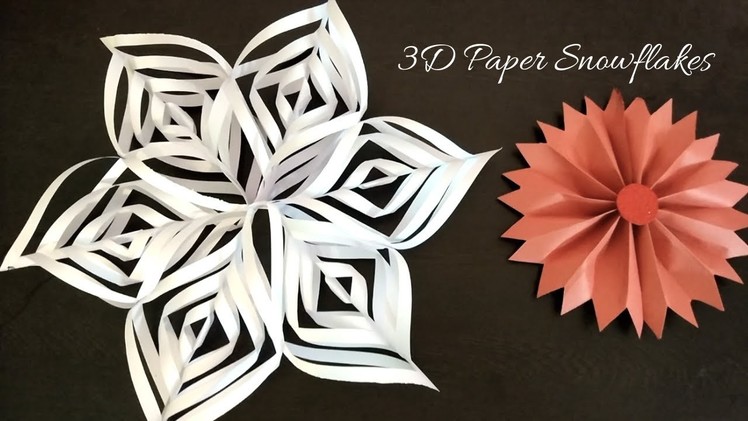3D Paper Snowflake || How to Make 3D Paper Snowflakes for Christmas decorations Part 2