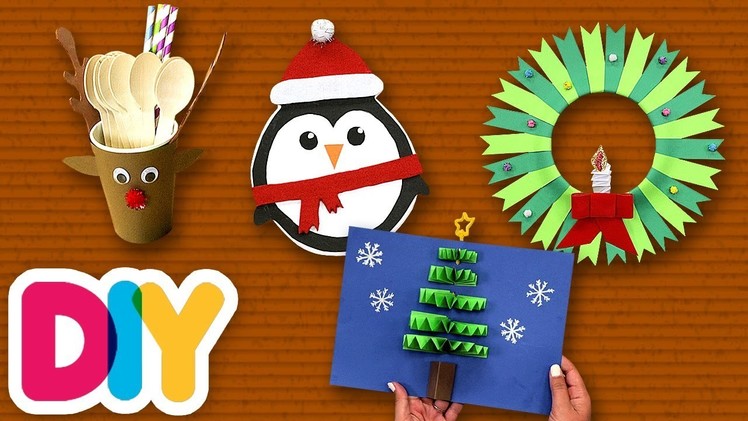 4 FESTIVE Kids Paper Crafts for CHRISTMAS ????Fast-n-Easy | DIY Arts & Crafts