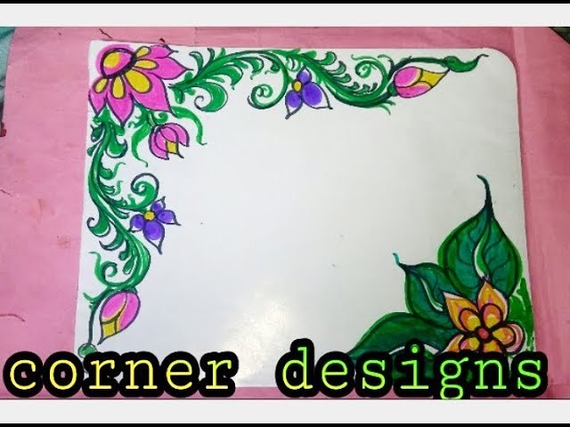 Best And Easy Corner Design on paper to draw | Corner design for projects | Corner design DIY