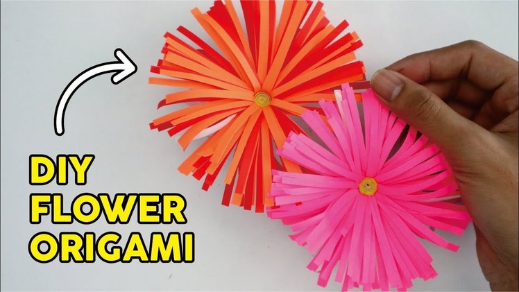 CARA MEMBUAT BUNGA ORIGAMI MUDAH & INDAH | How to fold flowers paper easy Tutorial wow