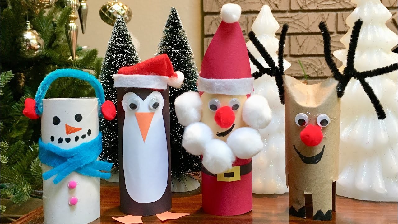 Christmas Crafts, Toilet Paper Roll Crafts For Kids