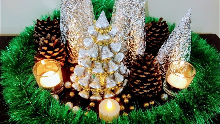 Christmas decoration ideas |Aluminum foil Paper Christmas Tree | Christmas cone tree| DIY christmas
