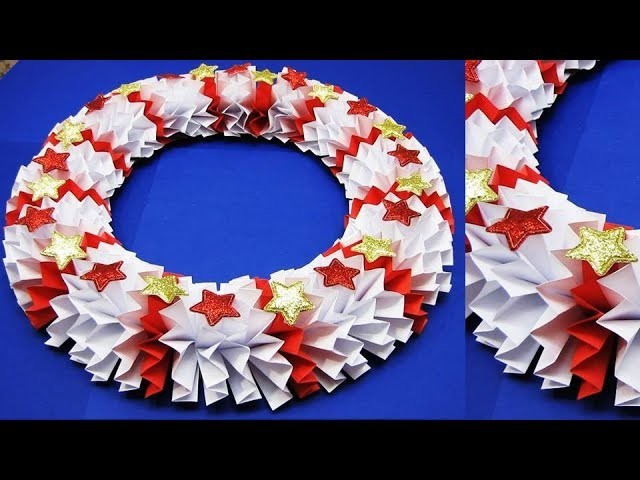 Christmas Decoration Ideas. Wall Decoration Ideas | Paper Flower Wall Hanging