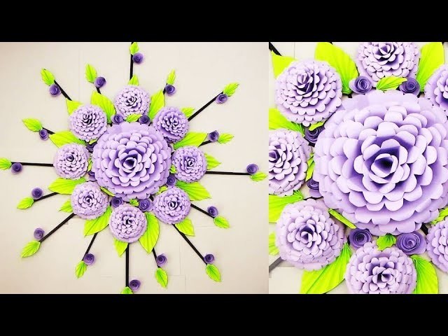 Christmas Decoration Ideas. Wall Decoration Ideas | Paper Flower Wall Hanging т34