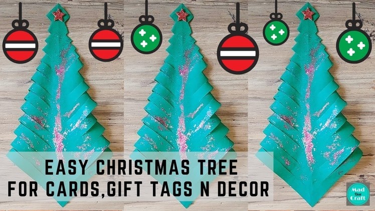 Christmas Tree made by Paper | Paper Crafts for Christmas easy