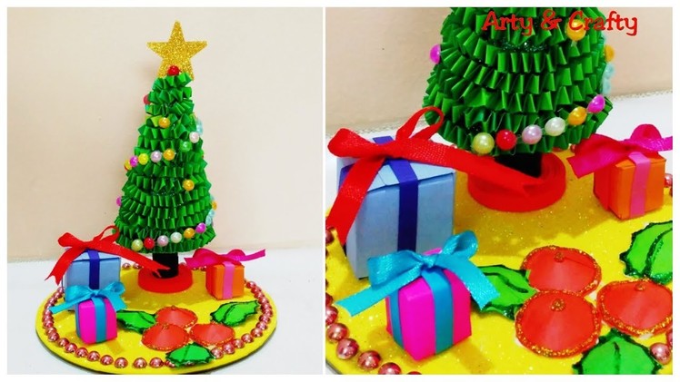 Christmas Tree Making.Christmas Tree from Paper.Christmas Ornaments.Christmas Decoration for Kids