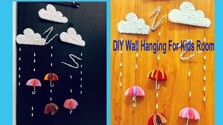 Cute Paper Umbrella Wall Hanging. Wall Decor Ideas For Kids Room