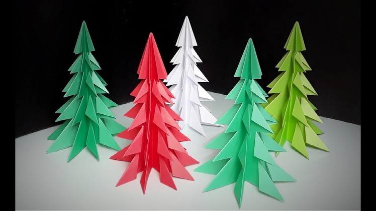 DIY | 3D Christmas Tree | Made with Colorful Paper |