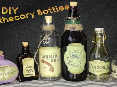 DIY Apothecary Vintage Bottles Decor | Halloween Decoration