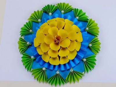 DIY Big paper flowers - Giant Paper flowers step by step - Rainbow Color Crafts