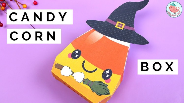 DIY Candy Corn Treat Box - FREE PRINTABLE - Halloween Paper Crafts for Kids