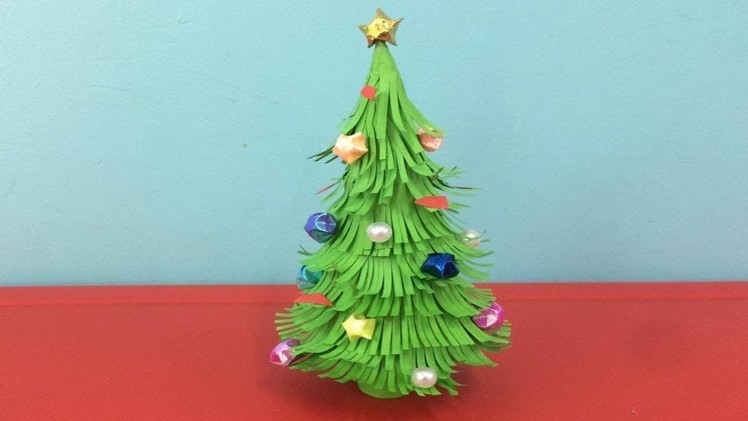 Diy Christmas tree with paper | 3d paper Christmas tree | easy Christmas tree ideas