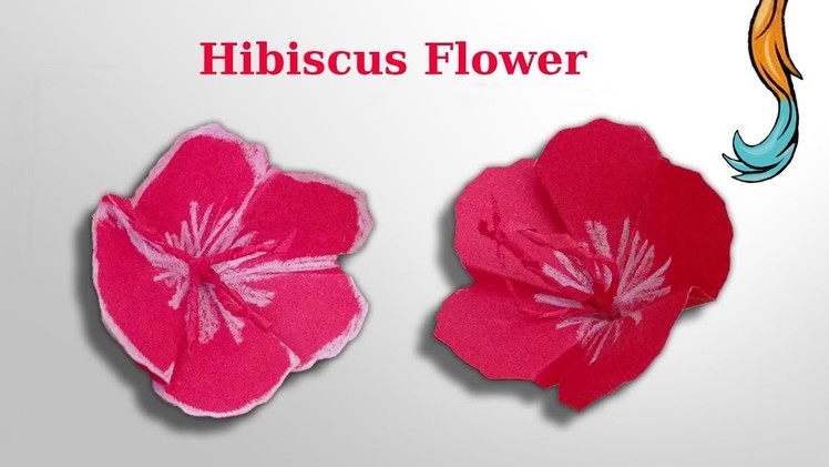 DIY easy Hibiscus paper flower  in 3 Min. Origami (REMASTERED)