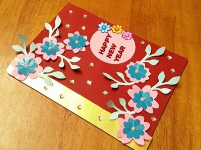 DIY New year greeting card making ideas  | How to |new year card | Handmade New Year Card Idea.