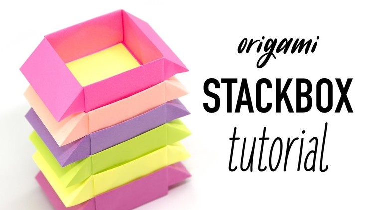 DIY Origami Stacking Box Tutorial - Paper Kawaii