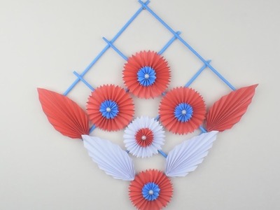 DIY Paper Flower Wall Hanging | Wall Decoration Ideas | DIY Hanging Flower