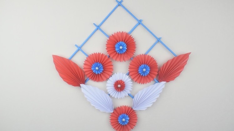 DIY Paper Flower Wall Hanging | Wall Decoration Ideas | DIY Hanging Flower