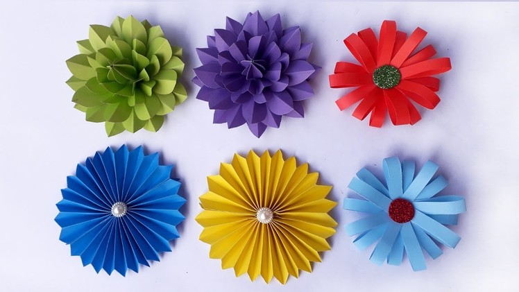 DIY: Paper Flowers || How To Make 3 Awesome Easy #Paper Flower || Paper Crafts