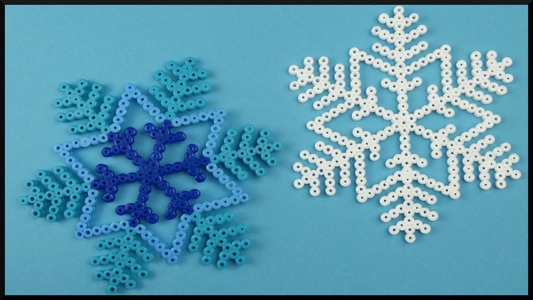DIY | Perler Beads Christmas Snowflake | Room Decor | Bügelperlen Schneeflocke Weihnachten