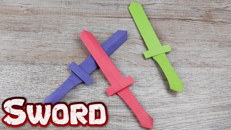 DIY Simple Paper Toy Sword | How to fold an Easy Origami Color Sword Weapon | Origami Knife Tutorial