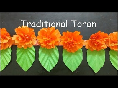 DIY Trendy Toran.Door hangings with paper at home |Diwali decoration ideas| easy bandhanwar ideas